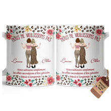 Load image into Gallery viewer, Personalized Floral Leopard Print Coffee Mug Custom Gift for Best Friends
