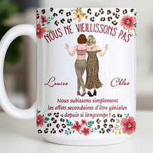 Load image into Gallery viewer, Personalized Floral Leopard Print Coffee Mug Custom Gift for Best Friends
