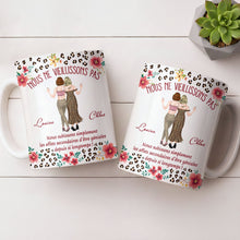 Load image into Gallery viewer, Personalized Floral Leopard Print Coffee Mug Custom Gift for Best Friends
