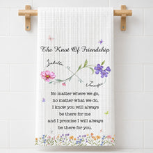 Load image into Gallery viewer, Personalized Kitchen Towel Custom Birth Month Flowers Gift for Best Friends
