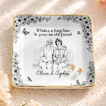 Load image into Gallery viewer, Personalized Ceramic Jewelry Dish Custom Best Friend Gift for BFF
