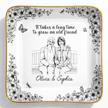 Load image into Gallery viewer, Personalized Ceramic Jewelry Dish Custom Best Friend Gift for BFF
