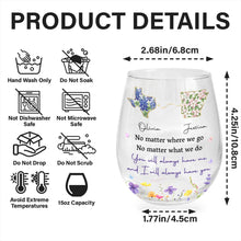 Load image into Gallery viewer, Personalized Stemless Wine Glass Custom State Outline Gift for Friends
