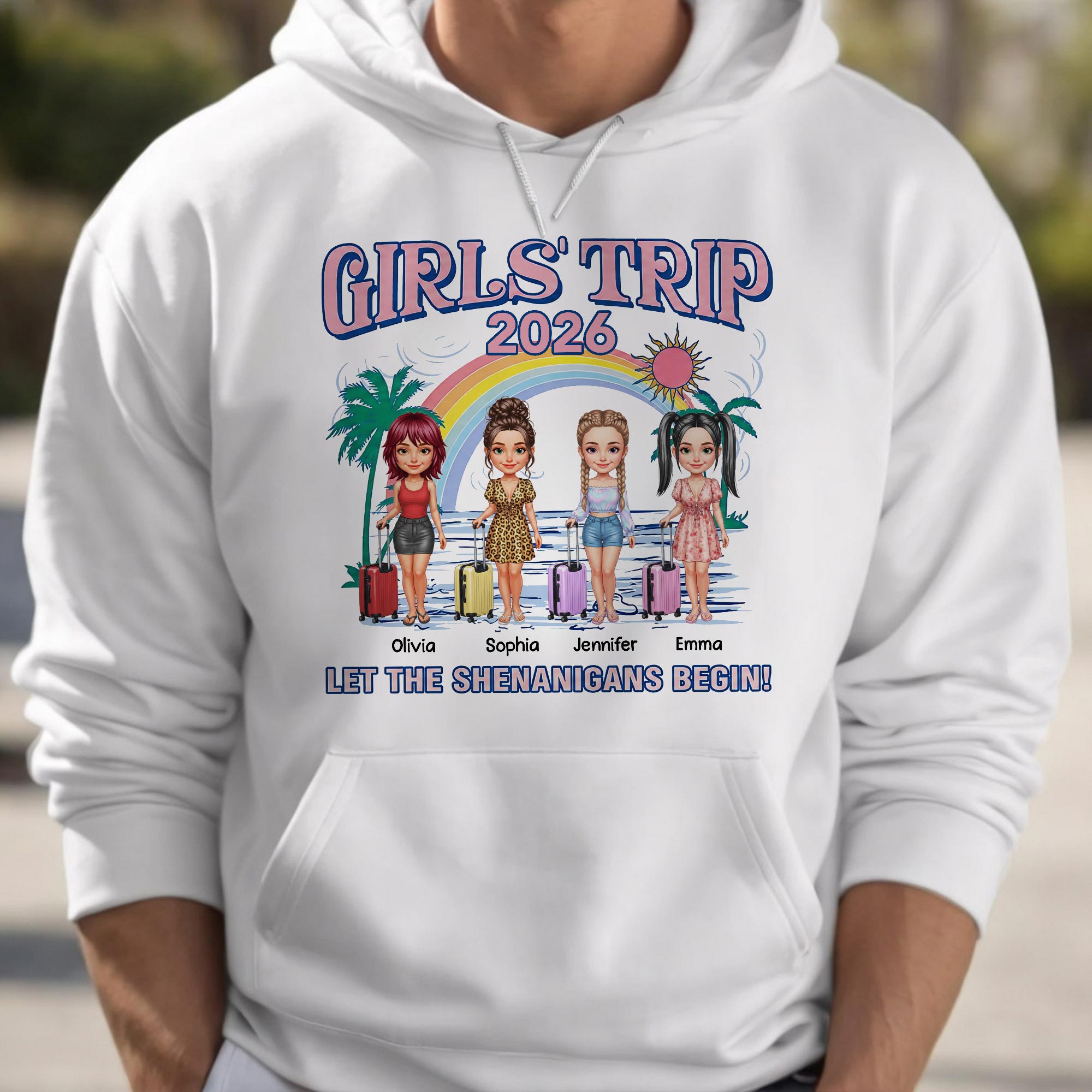 Personalized Girls Trip T-shirt Unisex Custom Design Gift