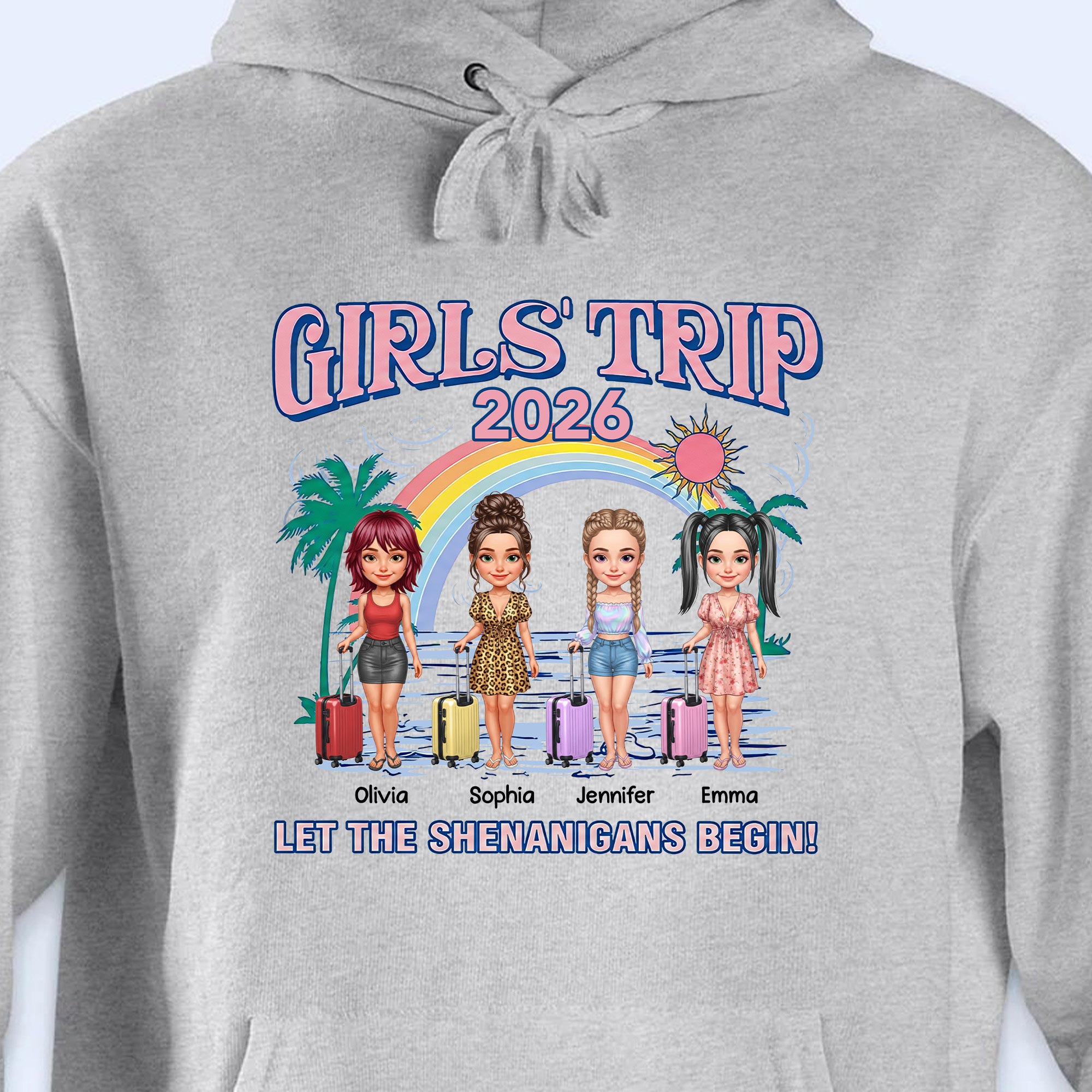 Personalized Girls Trip T-shirt Unisex Custom Design Gift