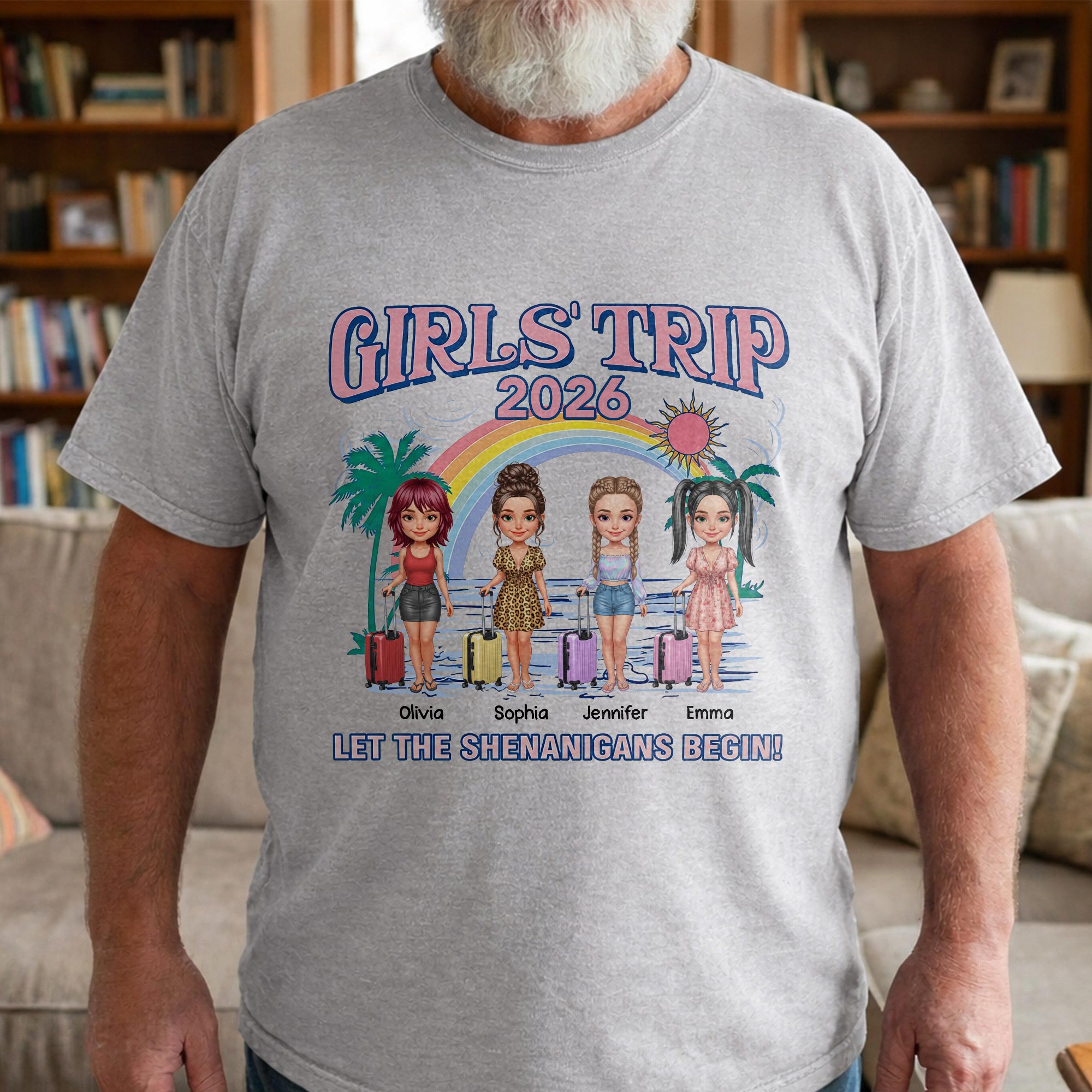 Personalized Girls Trip T-shirt Unisex Custom Design Gift