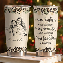 Load image into Gallery viewer, Personalized Leopard Print 20oz Tumbler Custom Gift for Best Friends
