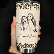 Load image into Gallery viewer, Personalized Leopard Print 20oz Tumbler Custom Gift for Best Friends
