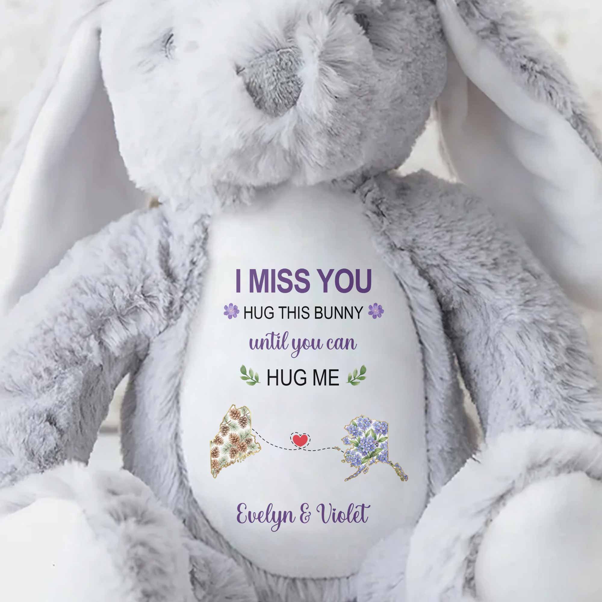Personalized Stuffed Bunny Custom Name Gift for Best Friends
