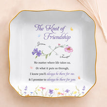 Load image into Gallery viewer, Personalized Lace Square Jewelry Dish Custom Name Gift for Bestie
