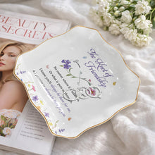 Load image into Gallery viewer, Personalized Lace Square Jewelry Dish Custom Name Gift for Bestie
