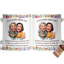 Load image into Gallery viewer, Personalized Best Friends Coffee Mug Custom Flower Design Gift
