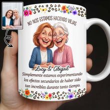 Load image into Gallery viewer, Personalized Best Friends Coffee Mug Custom Flower Design Gift
