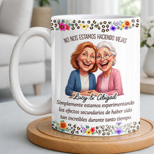 Load image into Gallery viewer, Personalized Best Friends Coffee Mug Custom Flower Design Gift
