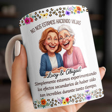 Load image into Gallery viewer, Personalized Best Friends Coffee Mug Custom Flower Design Gift
