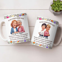 Load image into Gallery viewer, Personalized Best Friends Coffee Mug Custom Flower Design Gift
