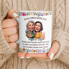 Load image into Gallery viewer, Personalized Best Friends Coffee Mug Custom Flower Design Gift
