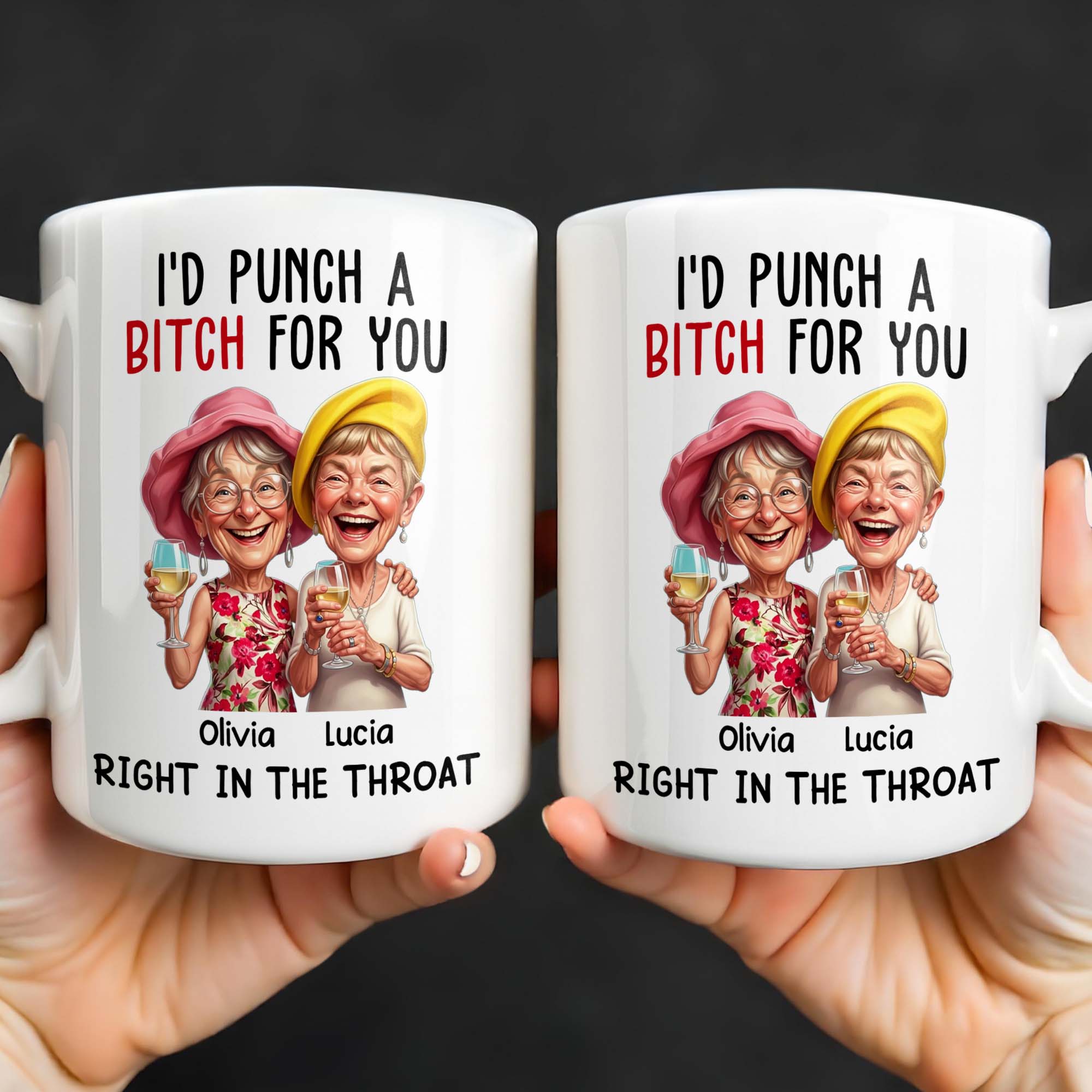 Personalized Edge-to-Edge Coffee Mug Custom Bestie Gift