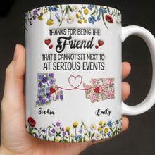 Load image into Gallery viewer, Personalized Best Friend Coffee Mug Custom State Art Gift
