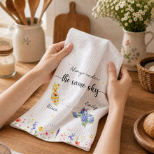 Load image into Gallery viewer, Personalized State Flowers Kitchen Towel Custom Gift for Best Friends
