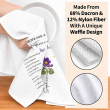 Load image into Gallery viewer, Personalized Birth Month Flower Kitchen Towel Friendship Gift
