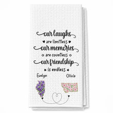 Load image into Gallery viewer, Personalized Kitchen Towel Custom State Art Flower Gift for Best Friends
