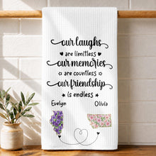 Load image into Gallery viewer, Personalized Kitchen Towel Custom State Art Flower Gift for Best Friends
