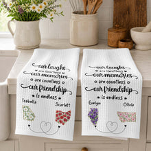 Load image into Gallery viewer, Personalized Kitchen Towel Custom State Art Flower Gift for Best Friends
