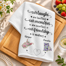 Load image into Gallery viewer, Personalized Kitchen Towel Custom State Art Flower Gift for Best Friends
