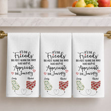 Load image into Gallery viewer, Personalized Floral Kitchen Towel Custom Name Gift for Besties
