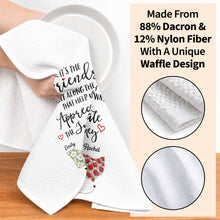 Load image into Gallery viewer, Personalized Floral Kitchen Towel Custom Name Gift for Besties
