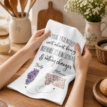 Load image into Gallery viewer, Personalized Kitchen Towel Custom State Art Flowers Friend Gift
