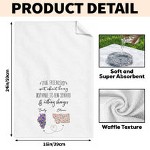 Load image into Gallery viewer, Personalized Kitchen Towel Custom State Art Flowers Friend Gift
