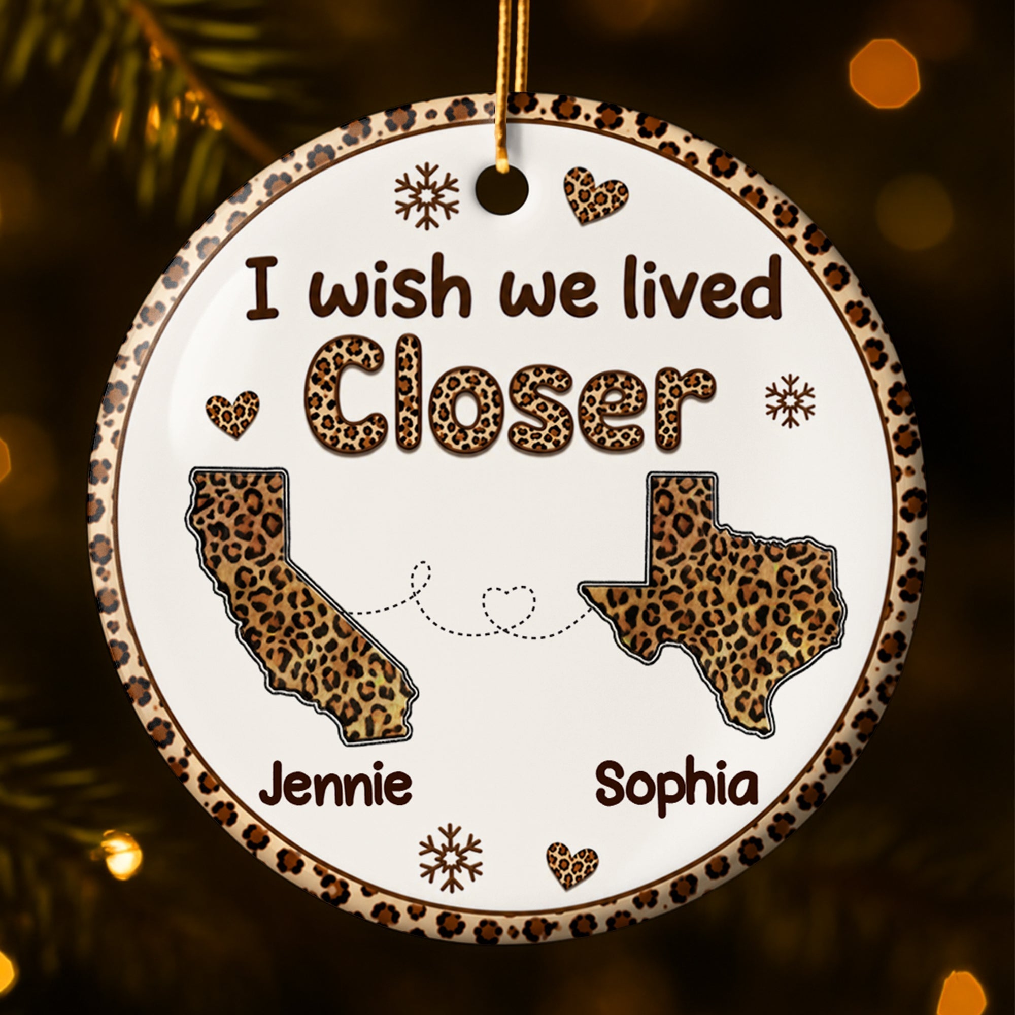 Personalized States Ornament Custom Best Friends Gift Idea