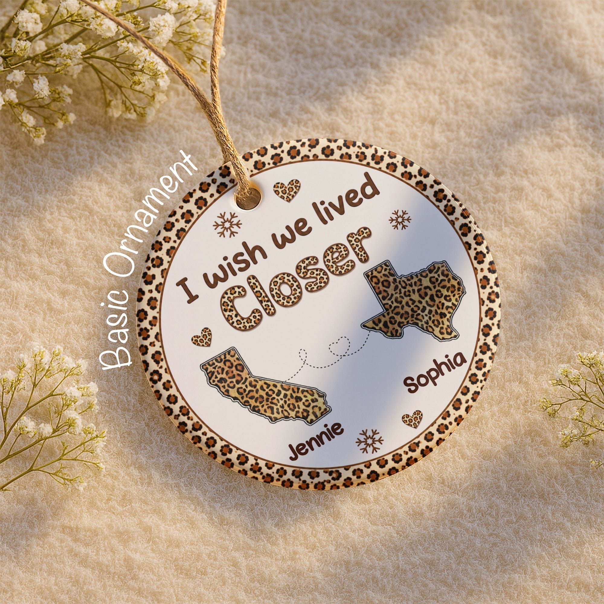 Personalized States Ornament Custom Best Friends Gift Idea