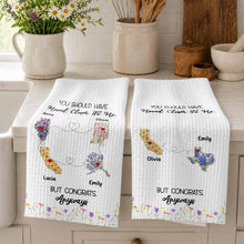 Load image into Gallery viewer, Personalized Floral States Map Kitchen Towel Gift for Best Friend
