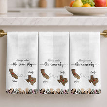 Load image into Gallery viewer, Personalized Kitchen Towel Custom States Hearts Gift for Friends
