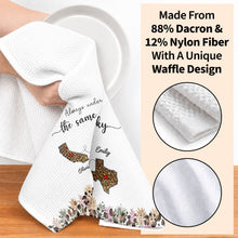 Load image into Gallery viewer, Personalized Kitchen Towel Custom States Hearts Gift for Friends
