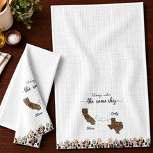 Load image into Gallery viewer, Personalized Kitchen Towel Custom States Hearts Gift for Friends
