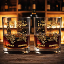 Load image into Gallery viewer, Personalized Custom Whiskey Glass with States Art Gift for Best Friends
