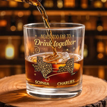 Load image into Gallery viewer, Personalized Custom Whiskey Glass with States Art Gift for Best Friends

