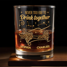 Load image into Gallery viewer, Personalized Custom Whiskey Glass with States Art Gift for Best Friends

