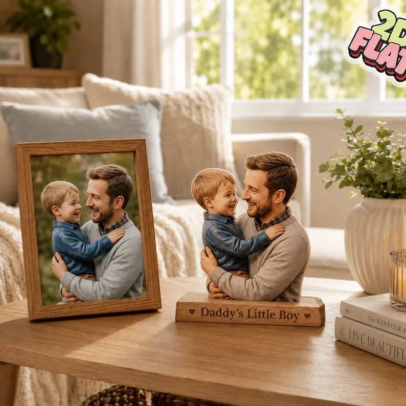 Personalized Acrylic Block Plaque Custom Photo Gift for Dad