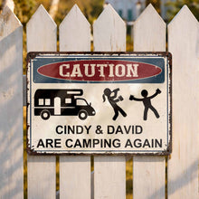 Load image into Gallery viewer, Personalized Metal Sign Custom Name Camping Gift for Him
