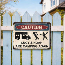 Load image into Gallery viewer, Personalized Metal Sign Custom Name Camping Gift for Him

