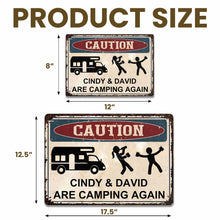 Load image into Gallery viewer, Personalized Metal Sign Custom Name Camping Gift for Him
