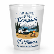 Load image into Gallery viewer, Personalized Frosted Cups Custom Name Campfire Design Gift
