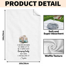 Load image into Gallery viewer, Personalized Kitchen Towel Vintage Camper Gift for Camping Lovers
