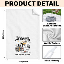 Load image into Gallery viewer, Personalized Kitchen Towel Custom Family Name Camping Gift
