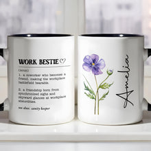 Load image into Gallery viewer, Personalized Accent Mug Work Bestie Definition Custom Gift
